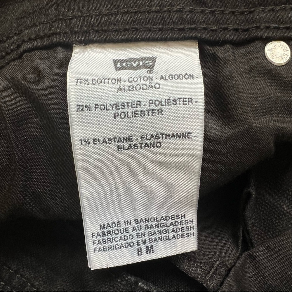 Levi's Black Straight Leg Women's Jeans - Picture 8 of 13
